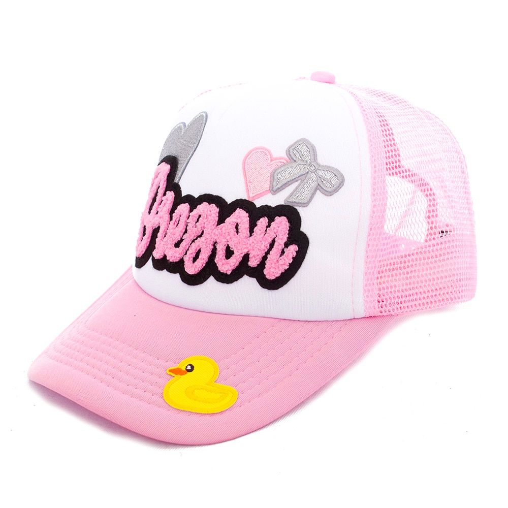 Ducks Spirit, Zoozatz, White, Trucker, Polyester, Accessories, Women, Glitter style, Heart, Adjustable, Mesh, Hat, 909478